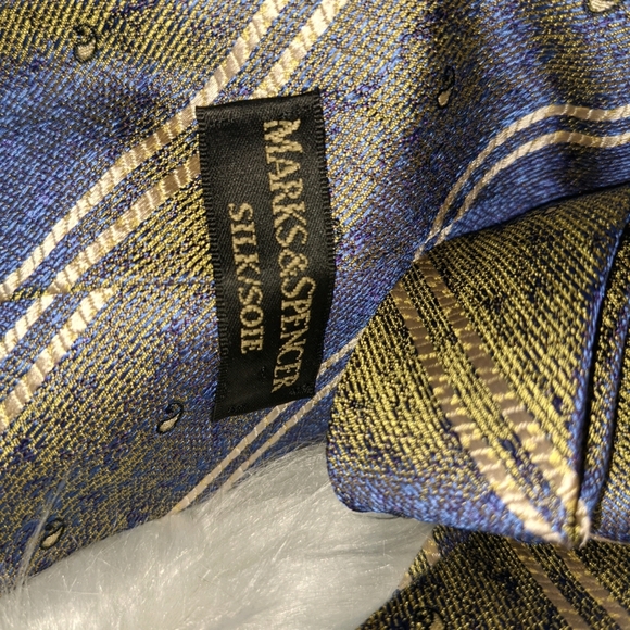 Vintage 90s Marks & Spencer Tie, 100% Silk - Picture 5 of 6